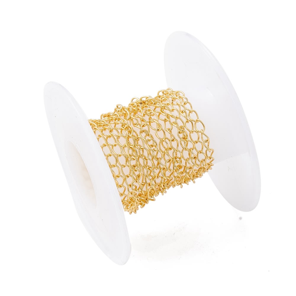 Cadena eslabón extensión alargue baño de oro / metro2