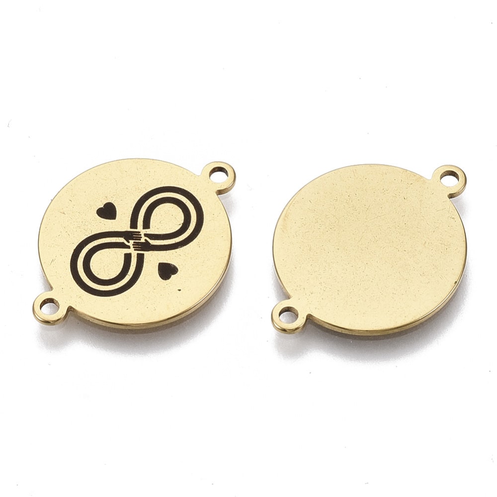 Dije conector pareja amor amistad infinito acero / unidad2