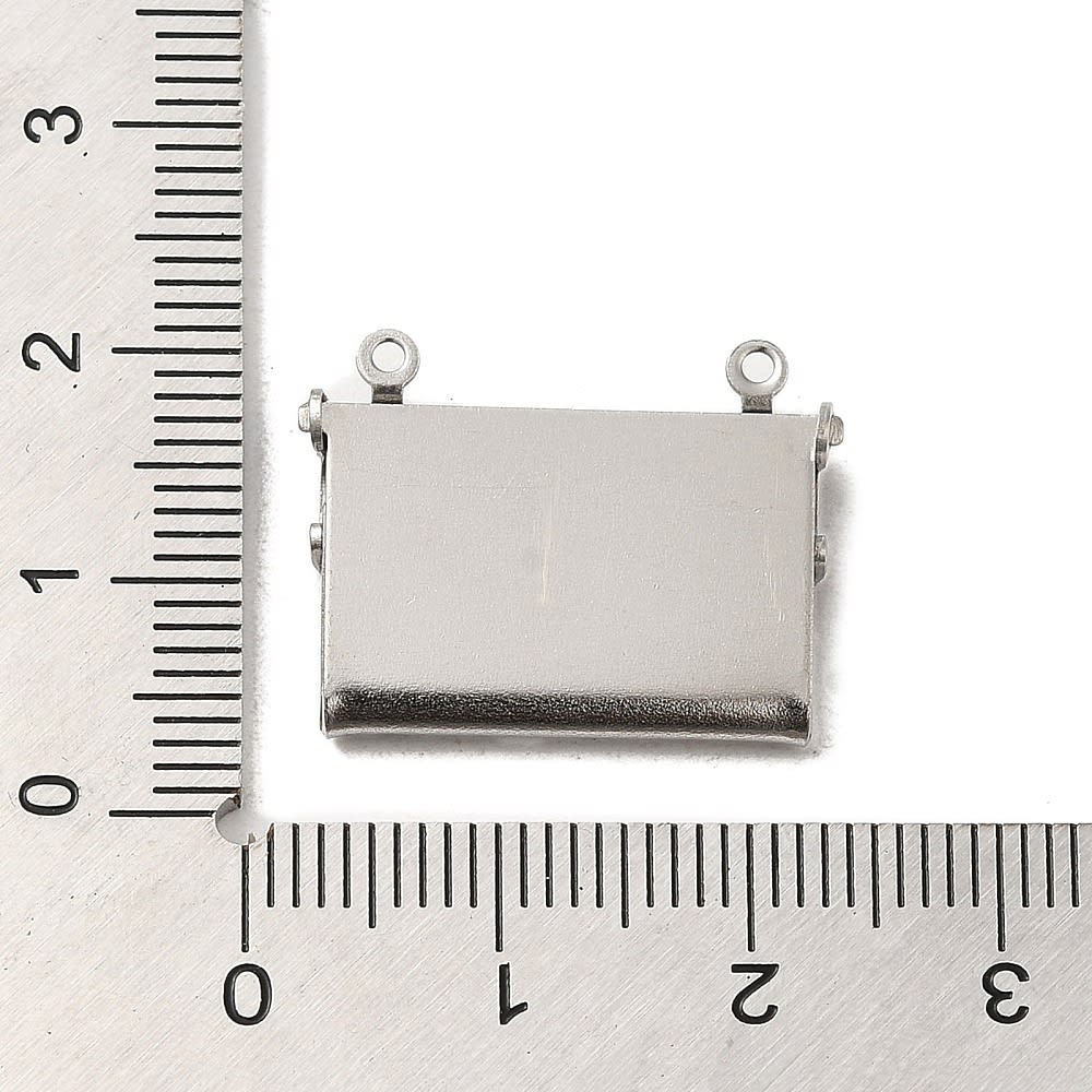 Relicario foto portafoto locket bolso mano acero / unidad3