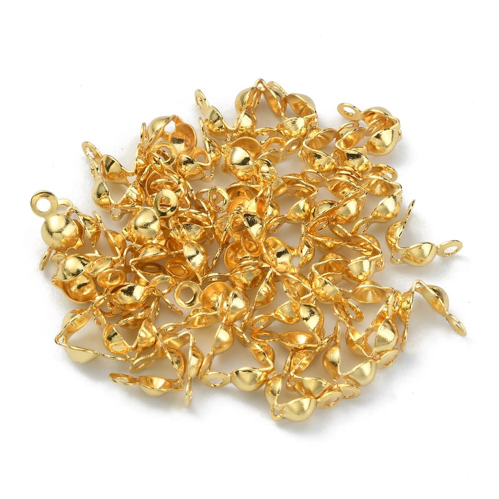 Tapa nudos 8 - 6 mm Baño de oro 18k / gramo2