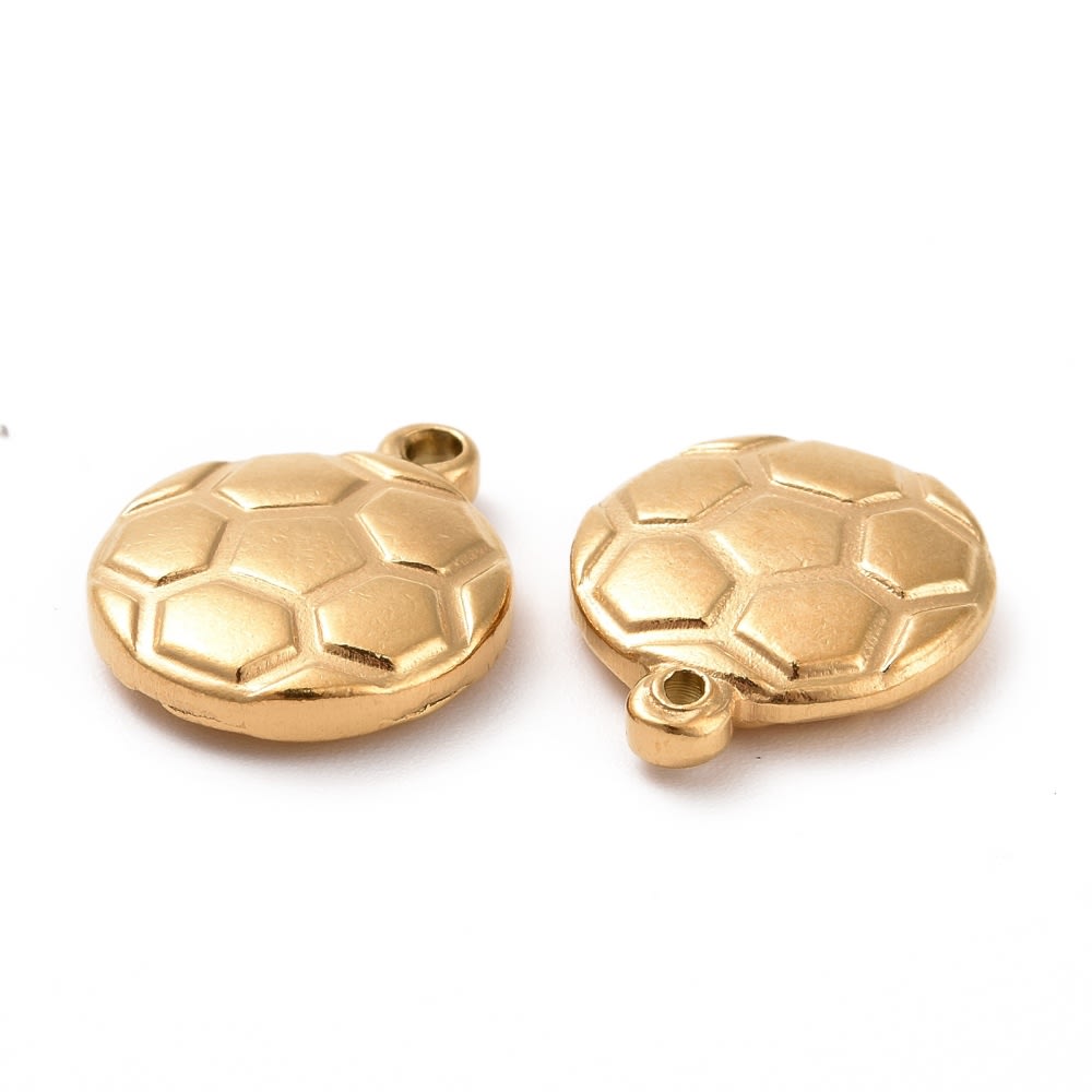 Dije colgante balón fútbol 15.5 mm acero / unidad3