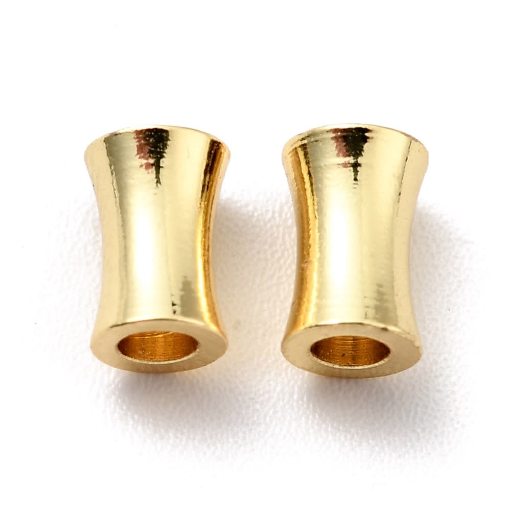 Separador tubular columna 6x4 mm baño de oro / unidad3