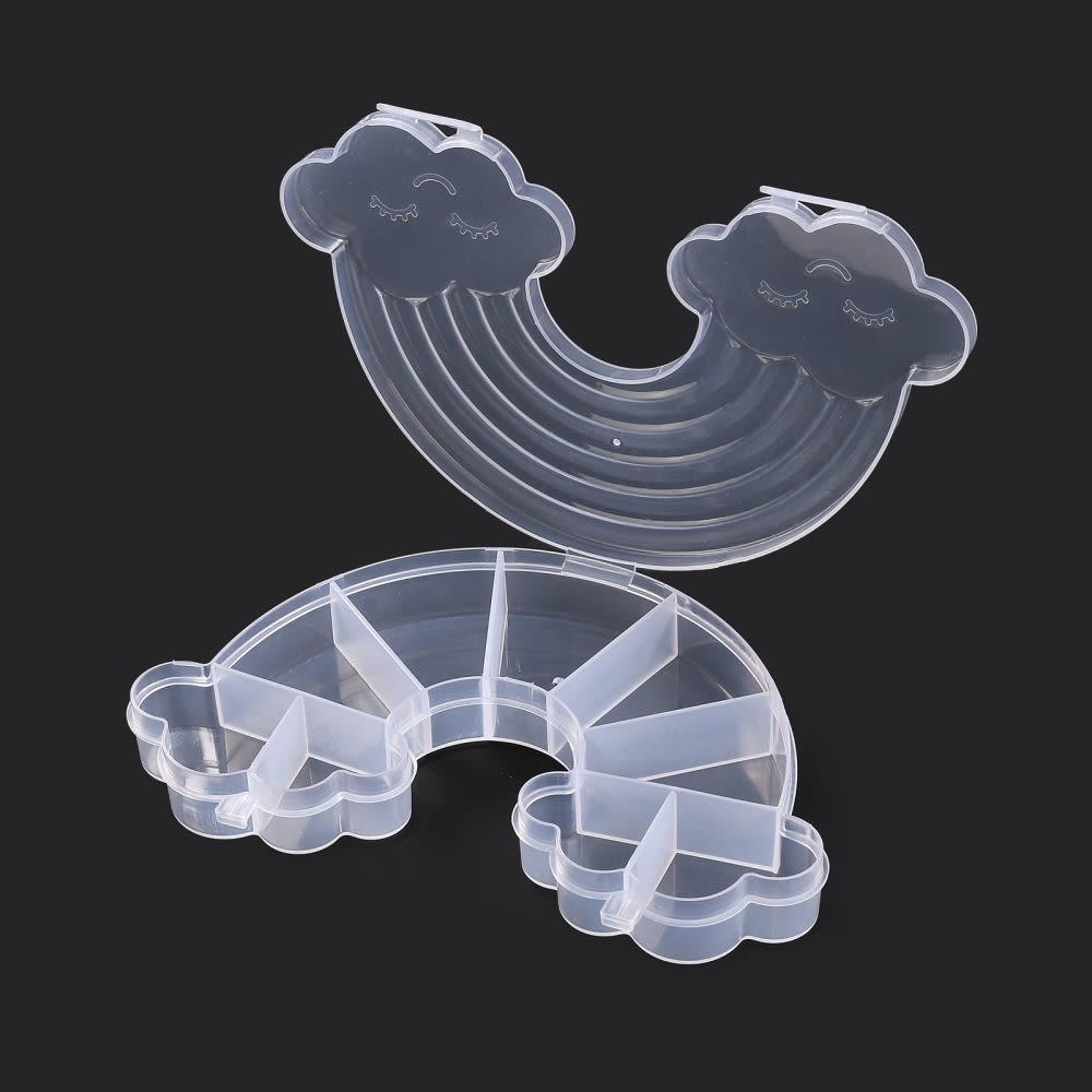 Caja organizadora arco iris con divisiones no extraíbles / unidad2