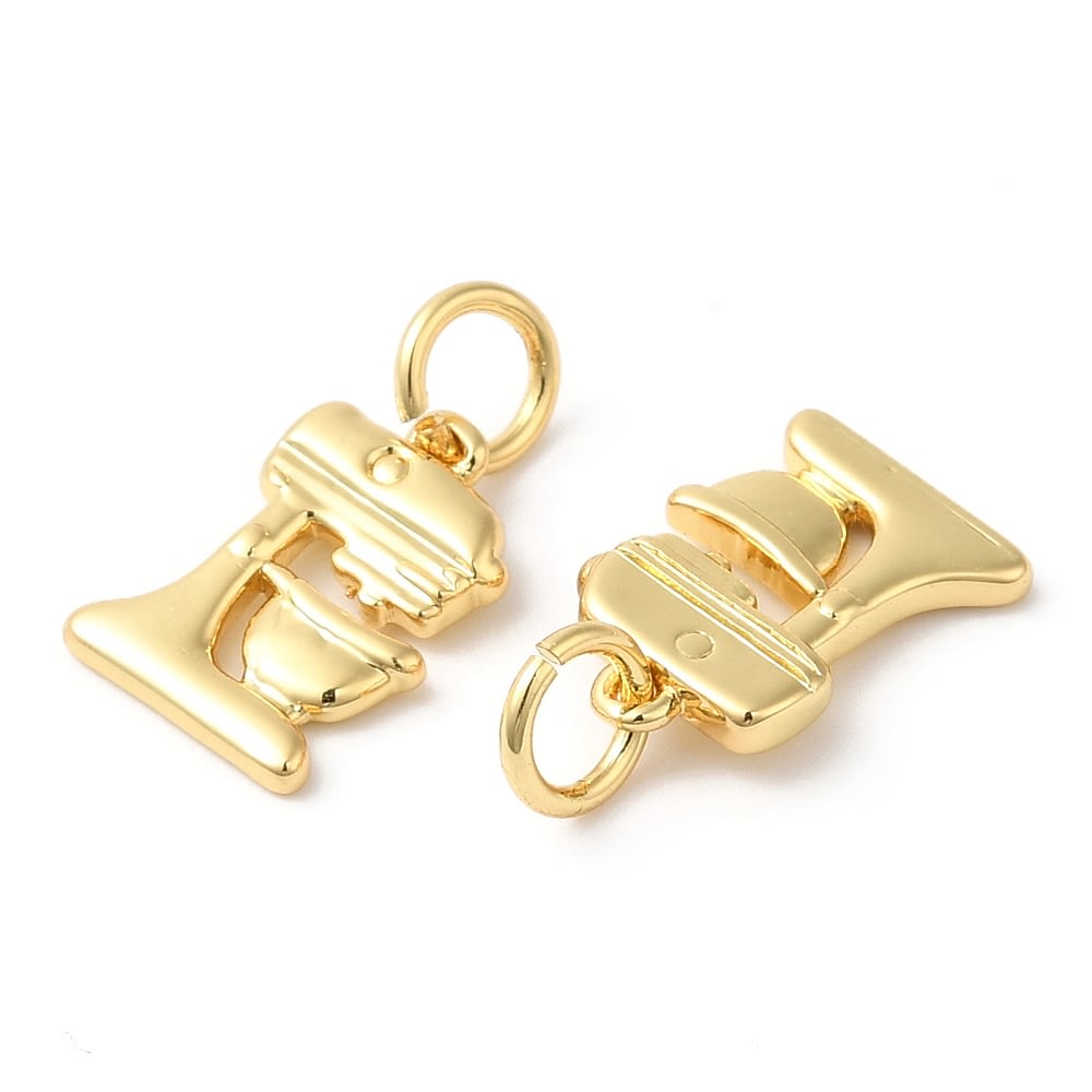 Dije colgante Batidora reposteria 12 mm baño de oro / unidad1