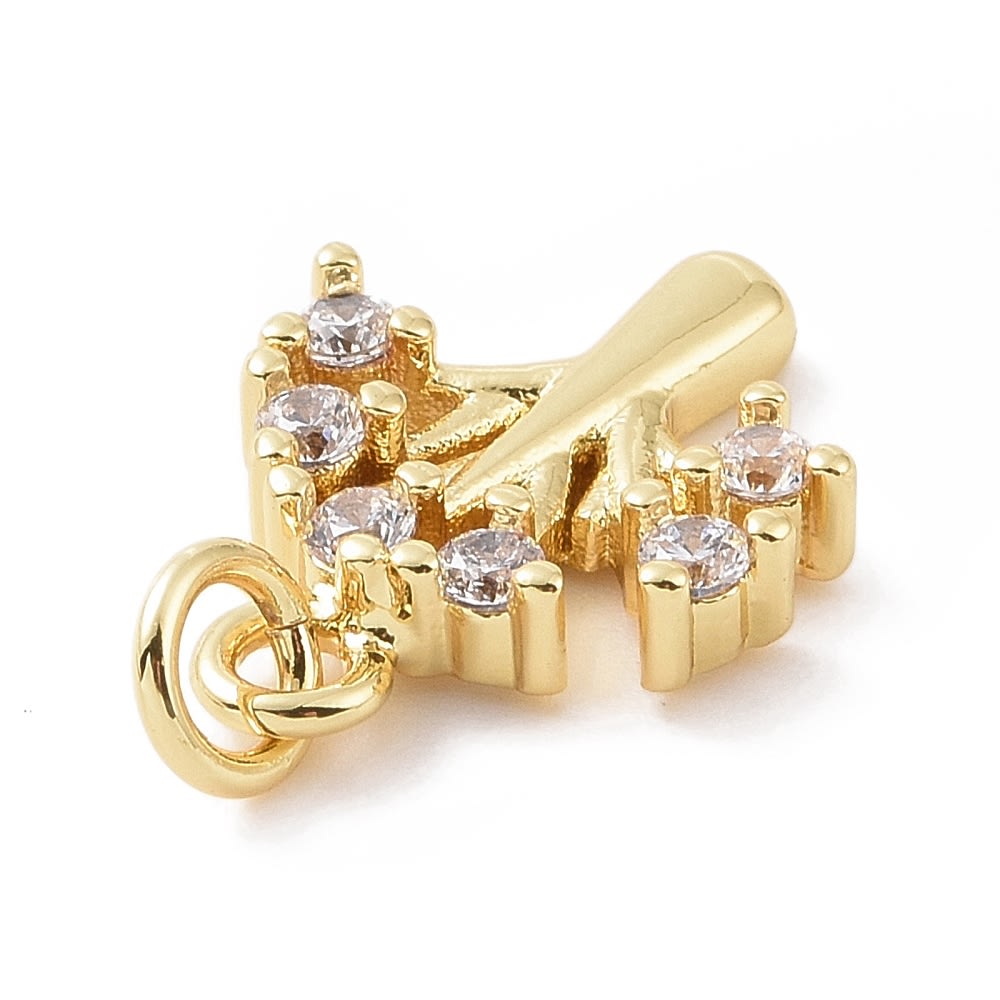 Dije colgante árbol de la vida 15 mm zircón baño de oro / unidad2