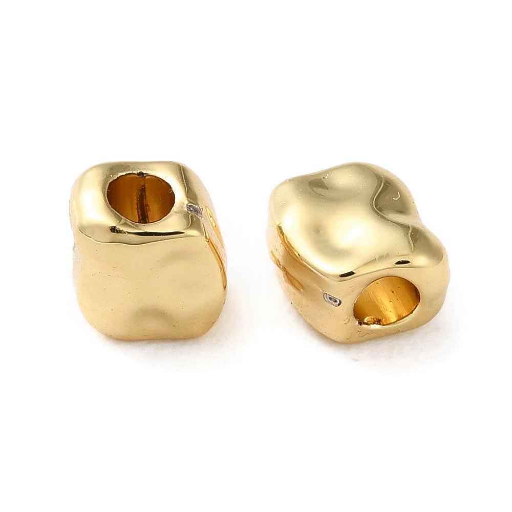 Separador rectangular textura 5 mm baño de oro 18k / unidad2