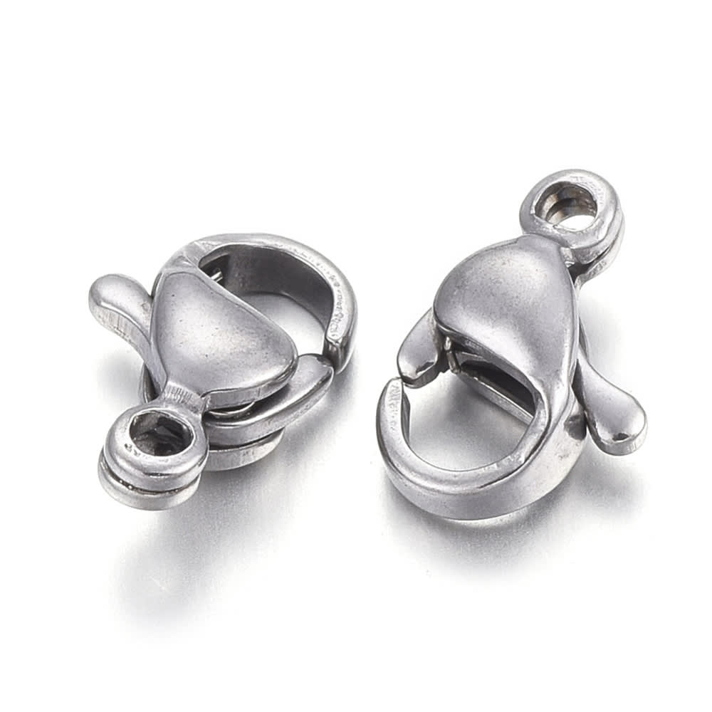 Broche pico loro 9 - 10 - 13 mm acero plateado / unidad1