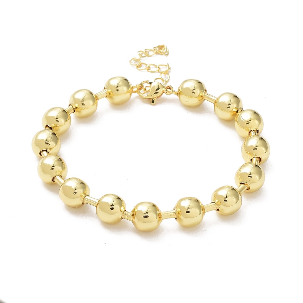 Pulsera minimalista balines chunky baño de oro / unidad1