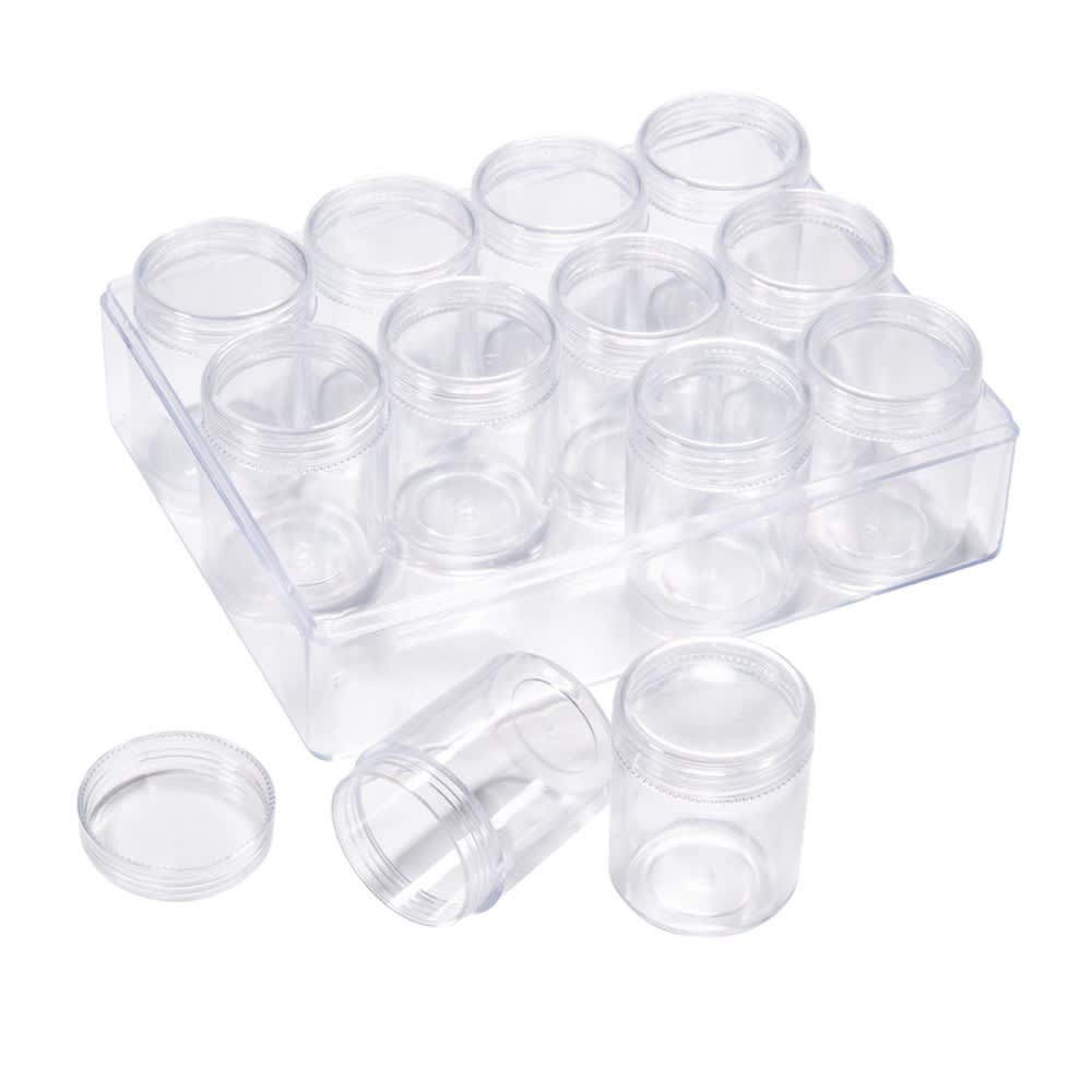 Caja organizadora con 12 cilindros 20 ml acrílico / set5