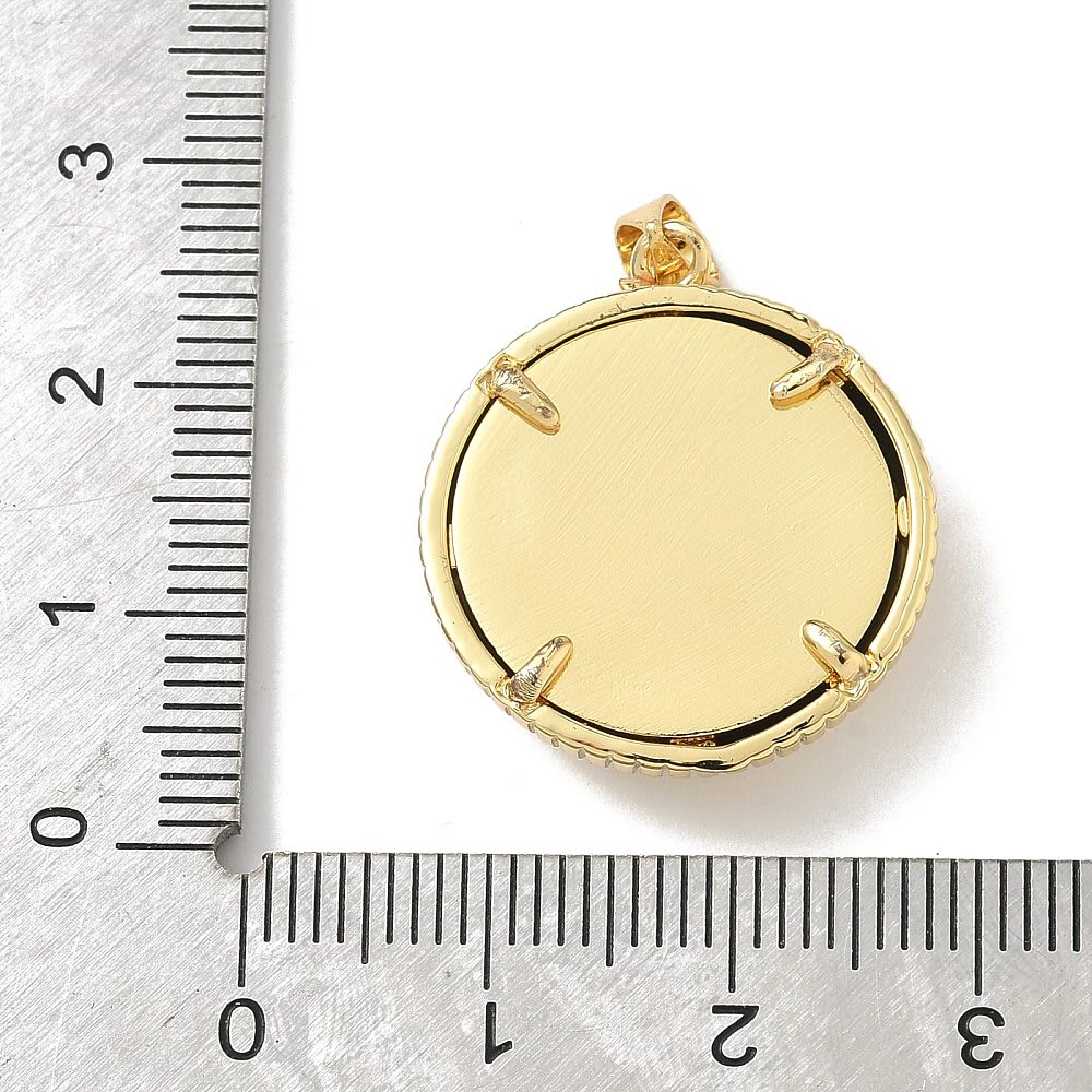 Dije colgante ojo turco 21 mm resina baño oro / unidad3