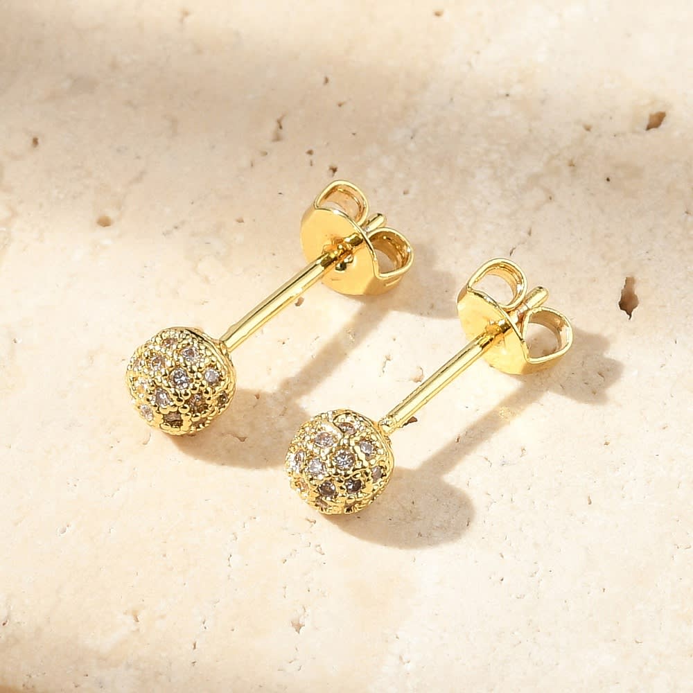 Aros topito segunda etapa bola fuego 5 mm zircón / par3