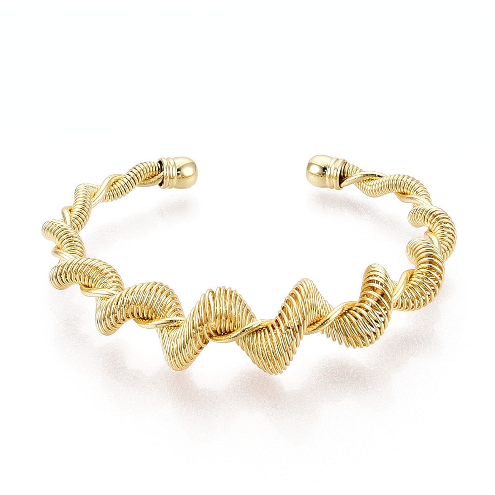 Brazalete pulsera espiral baño de oro / unidad2