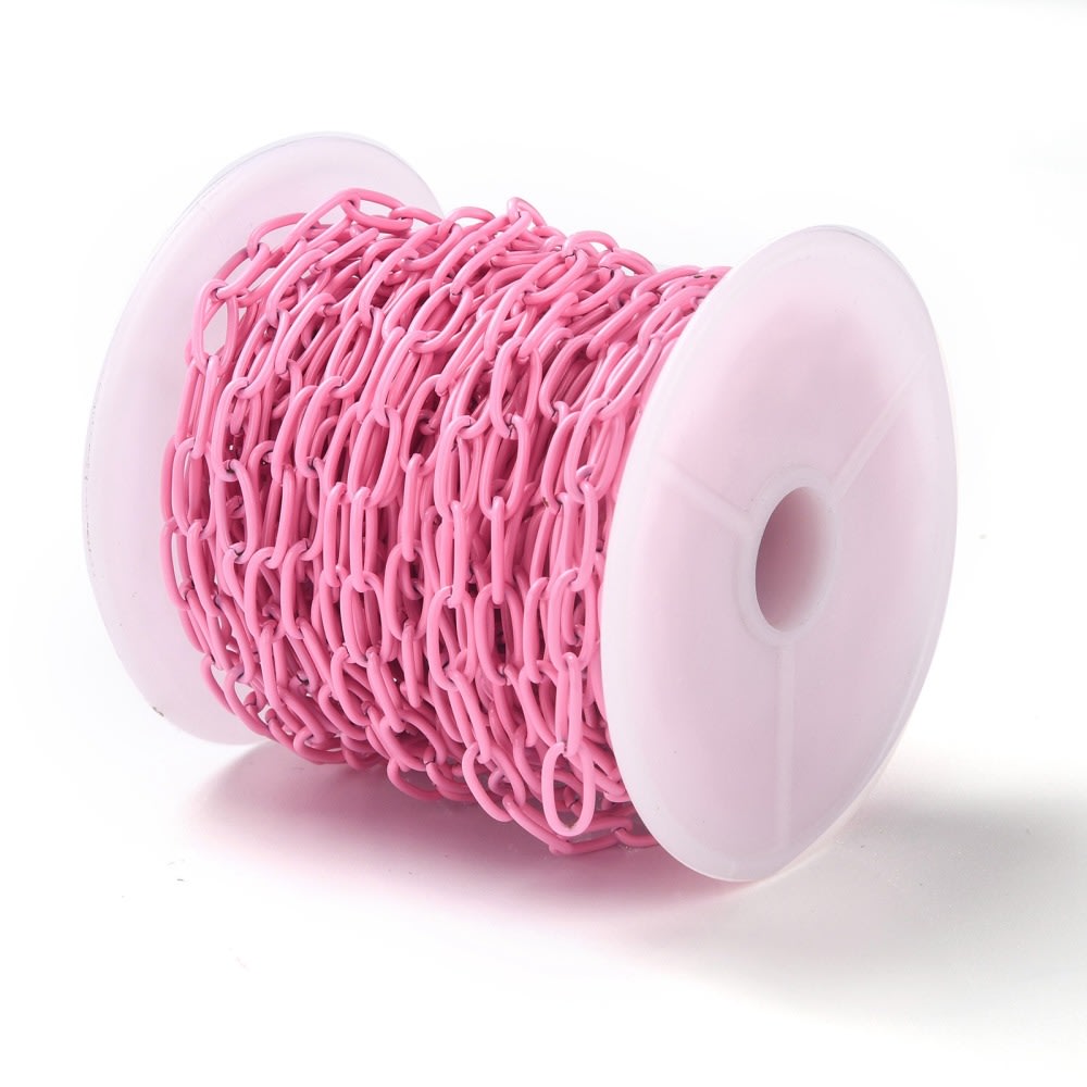 Cadena eslabón clip esmaltado colores latón / metro2