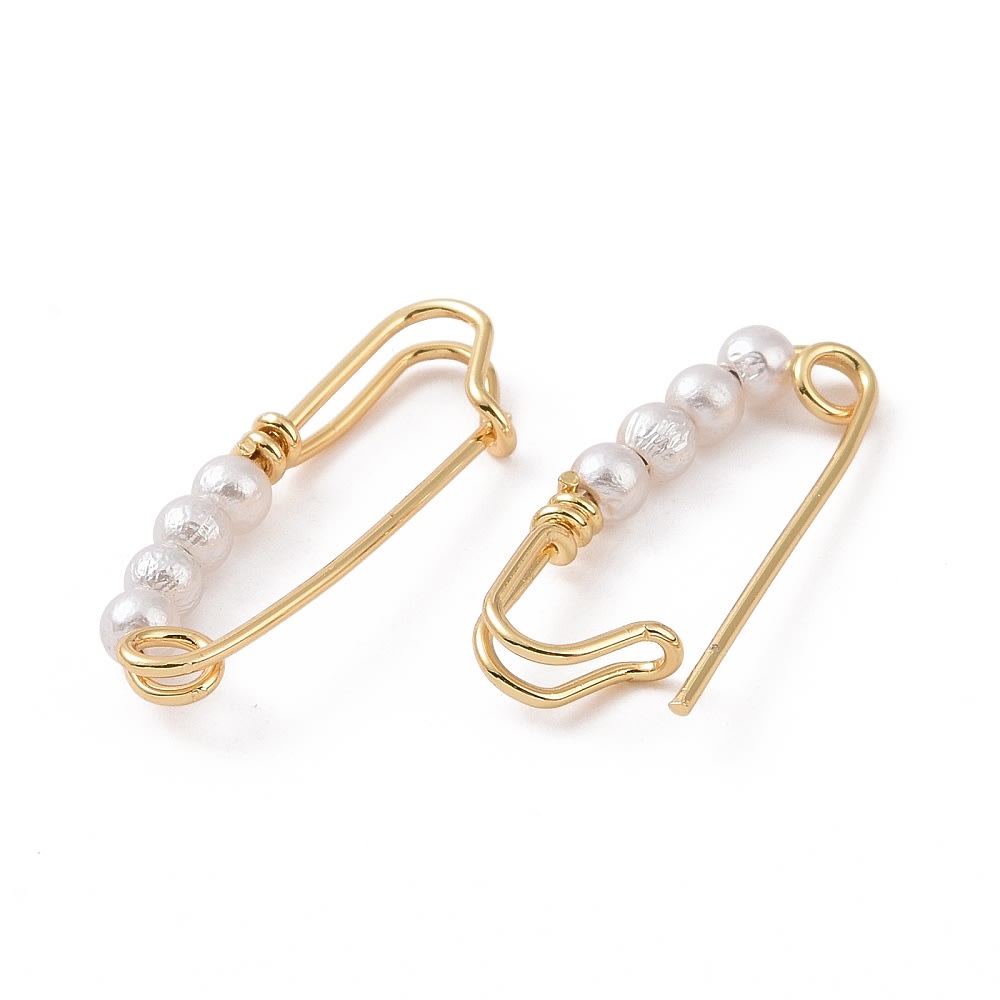 Dije broche pasador de seguridad bebé alpita con perlas / unidad2