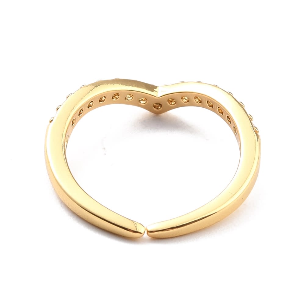 Anillo ajustable tiara baño de oro / unidad3