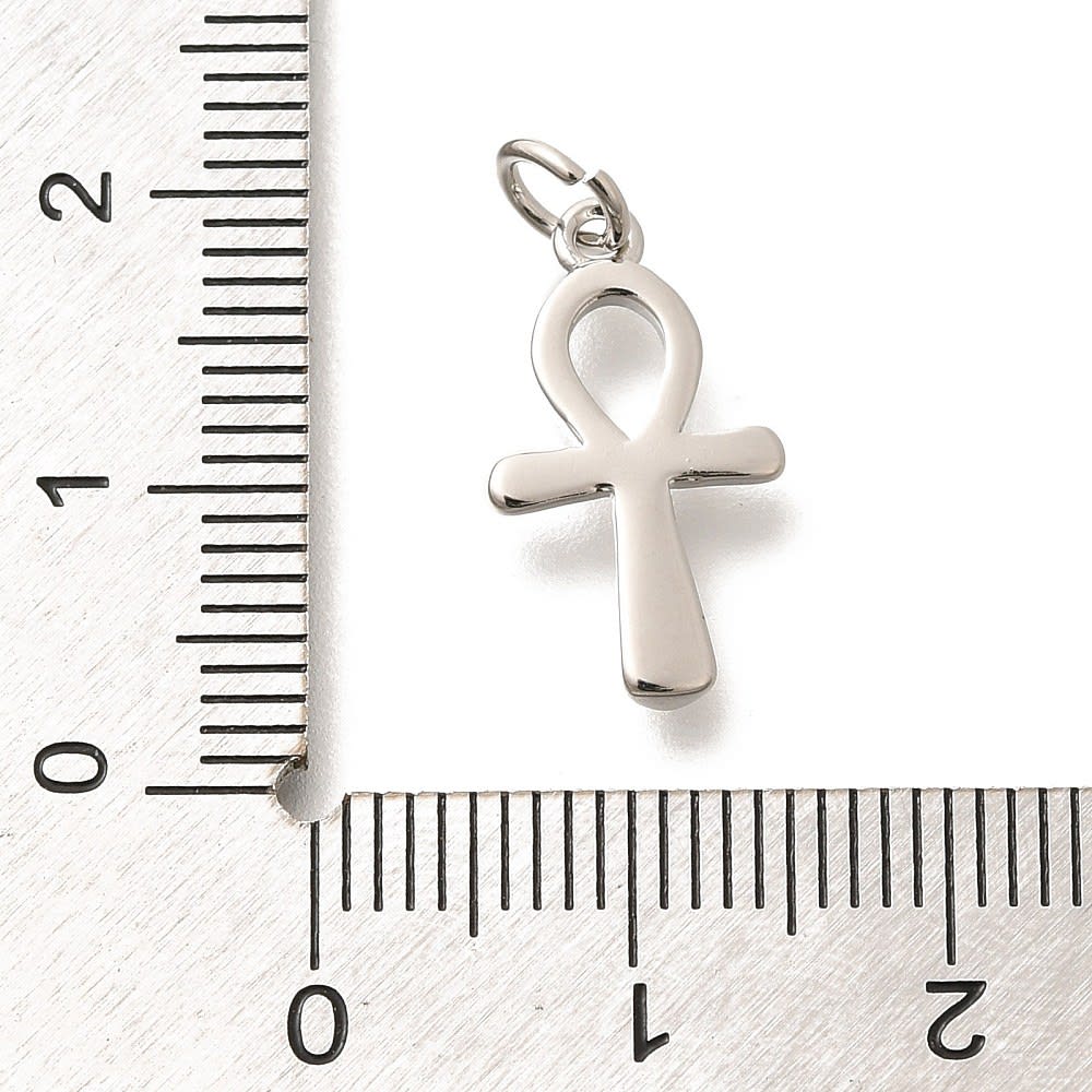 Dije colgante cruz egipcia 17 mm latón / unidad5