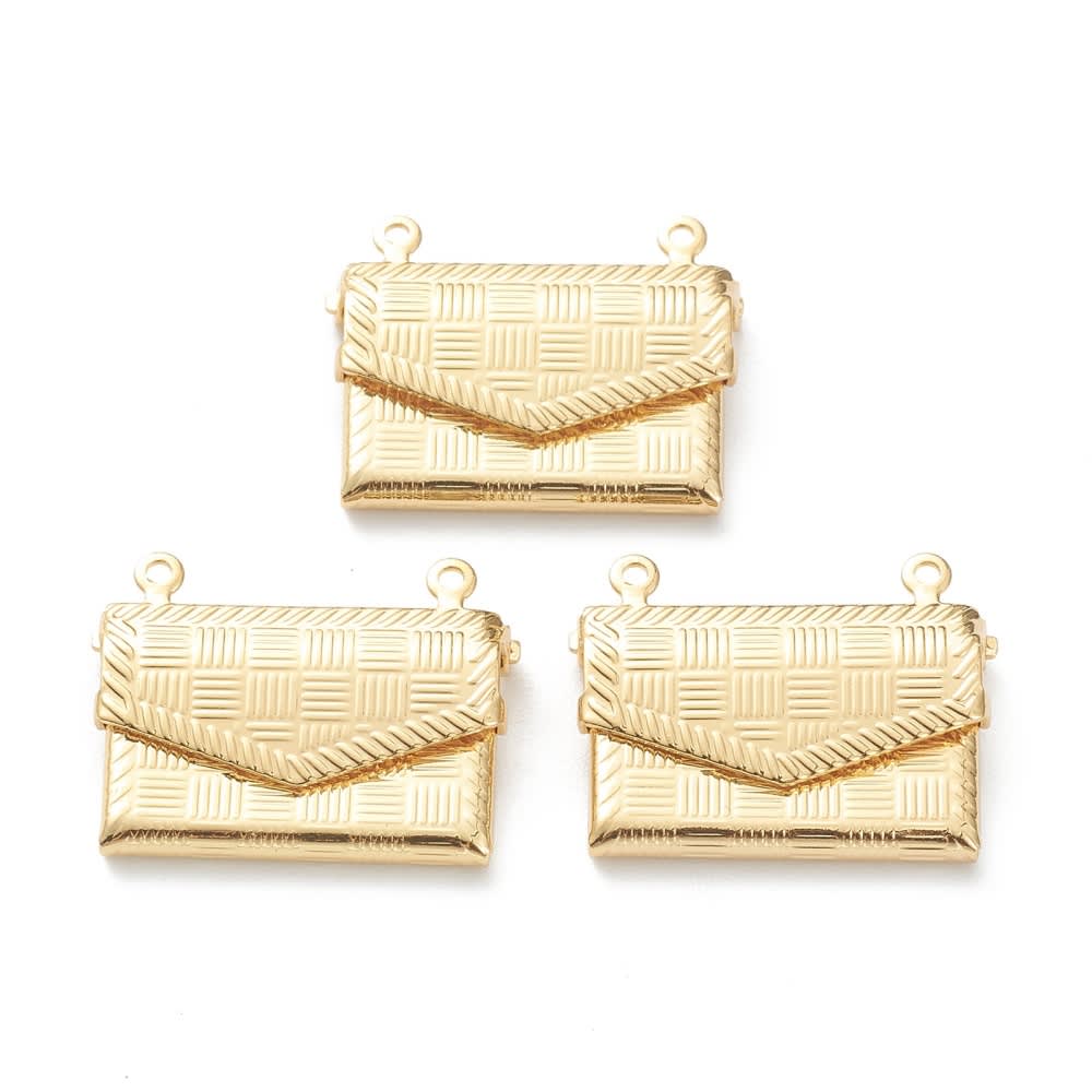 Relicario foto portafoto locket bolso mano Baño de Oro / unidad1