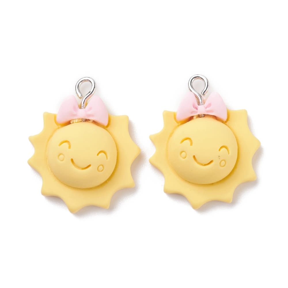 Dije colgante sol 25.5 mm resina / unidad2