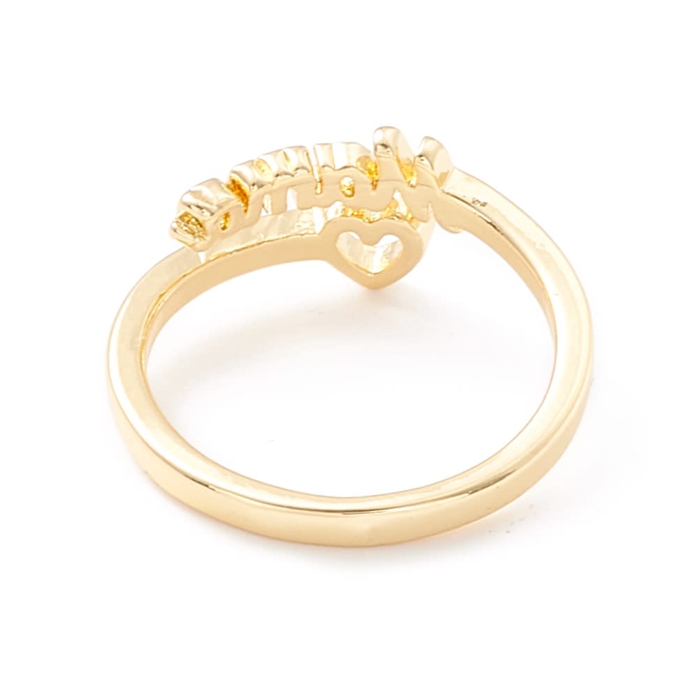 Anillo ajustable mamá baño de oro / unidad3