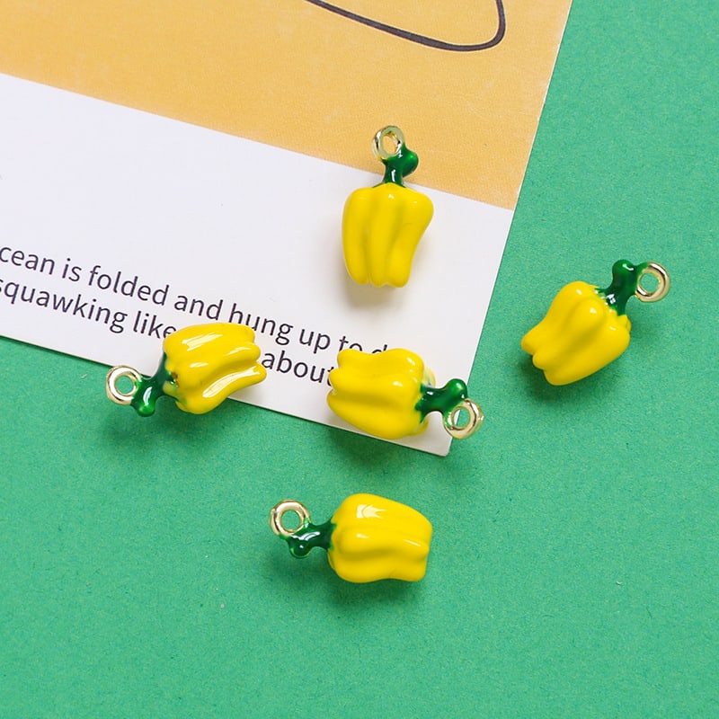 Dije colgante esmaltado pimentón pimiento morrón / unidad2