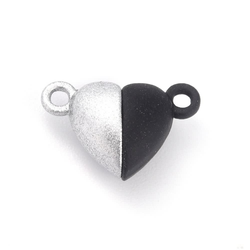 Broche corazón esmaltado magnético / set2