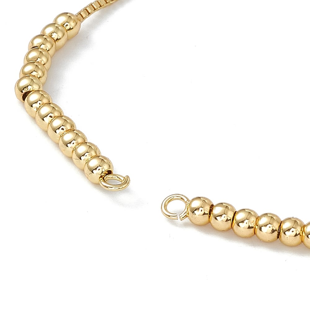 Base pulsera balines cadena veneciana baño oro platino / unidad3