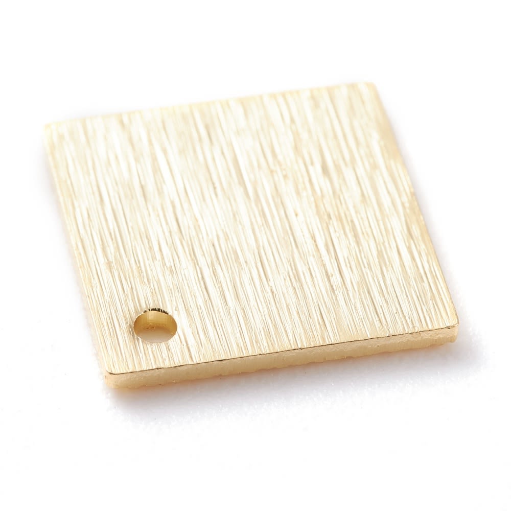 Dije colgante rombo 14 mm baño de oro / unidad2