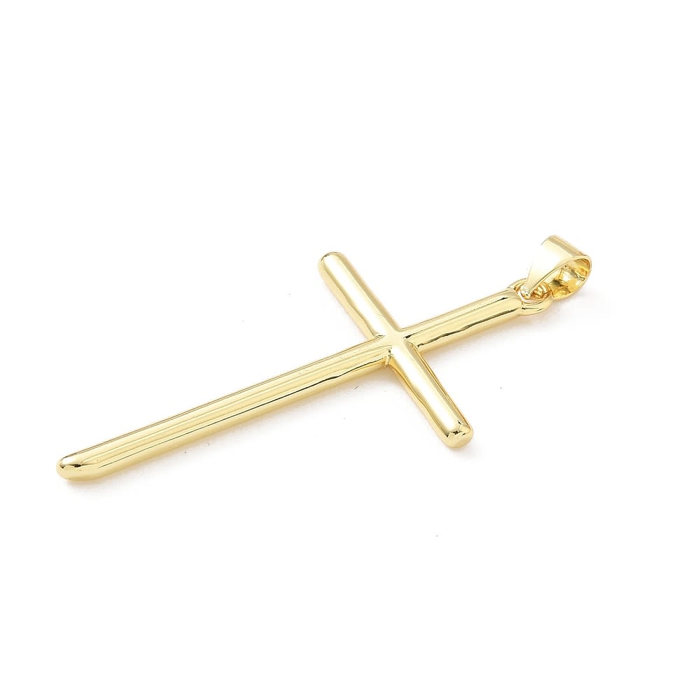 Maxi dije colgante cruz minimalista 42 mm baño de oro / unidad2