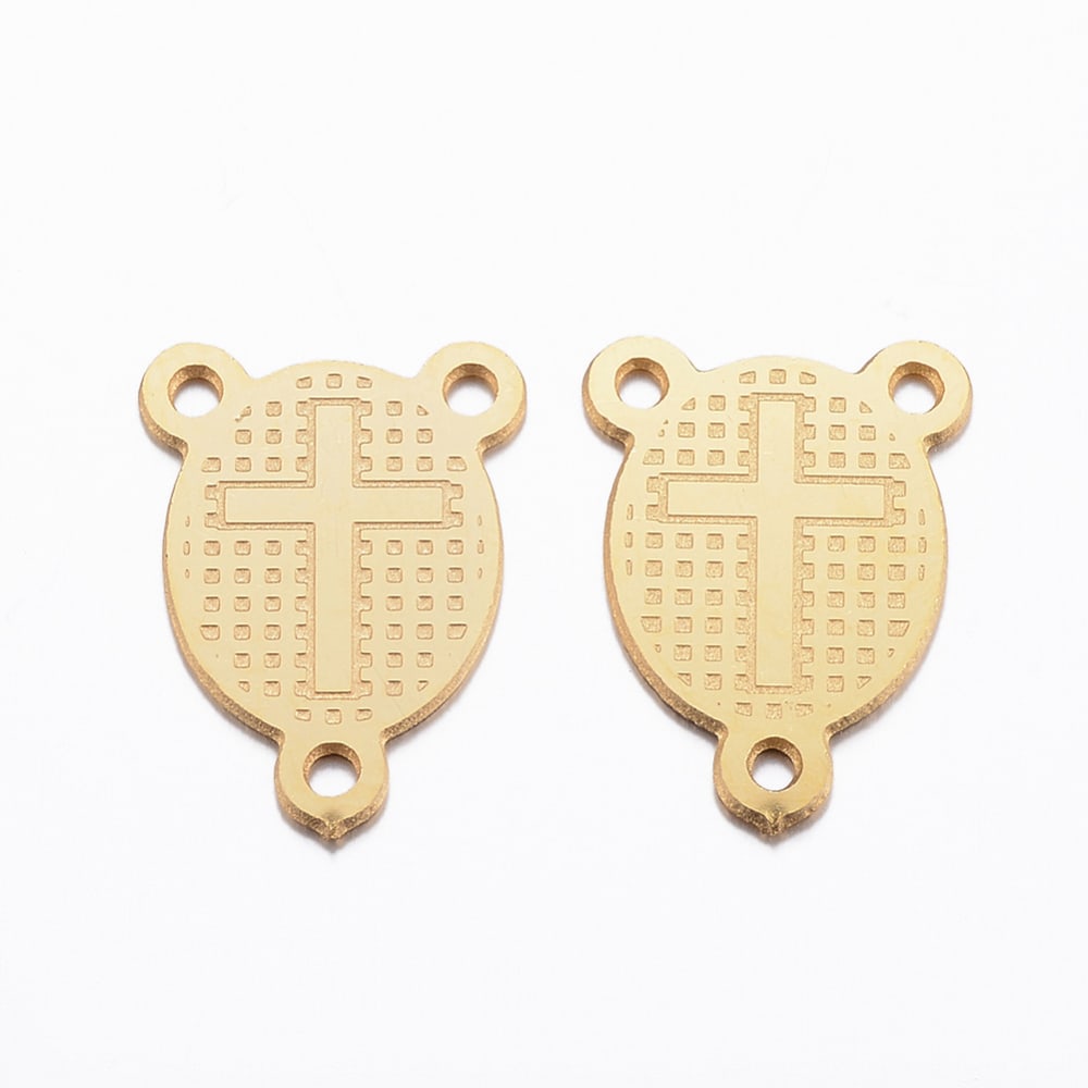 Dije vitela centro rosario virgen cruz milagrosa acero / unidad3