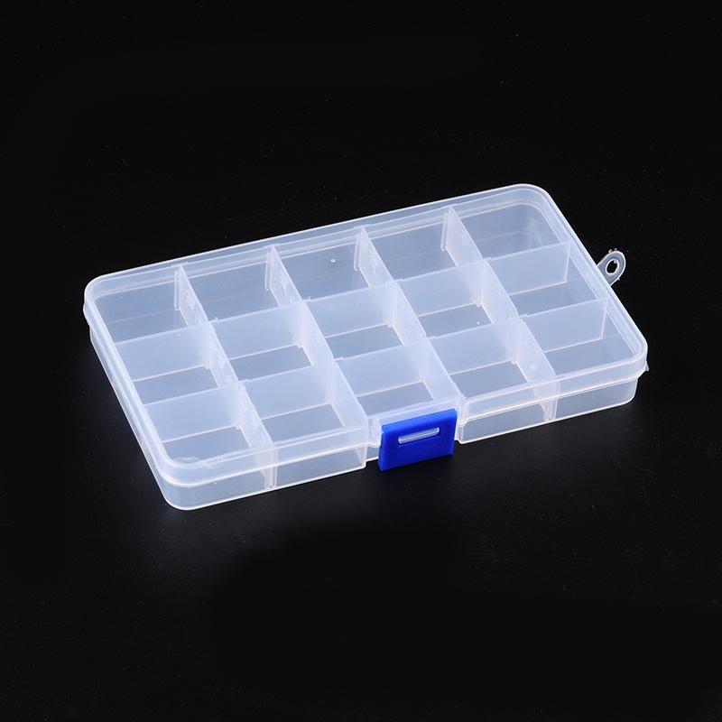 Caja organizadora 15 divisiones extraíble 10x17.5cm  / unidad2