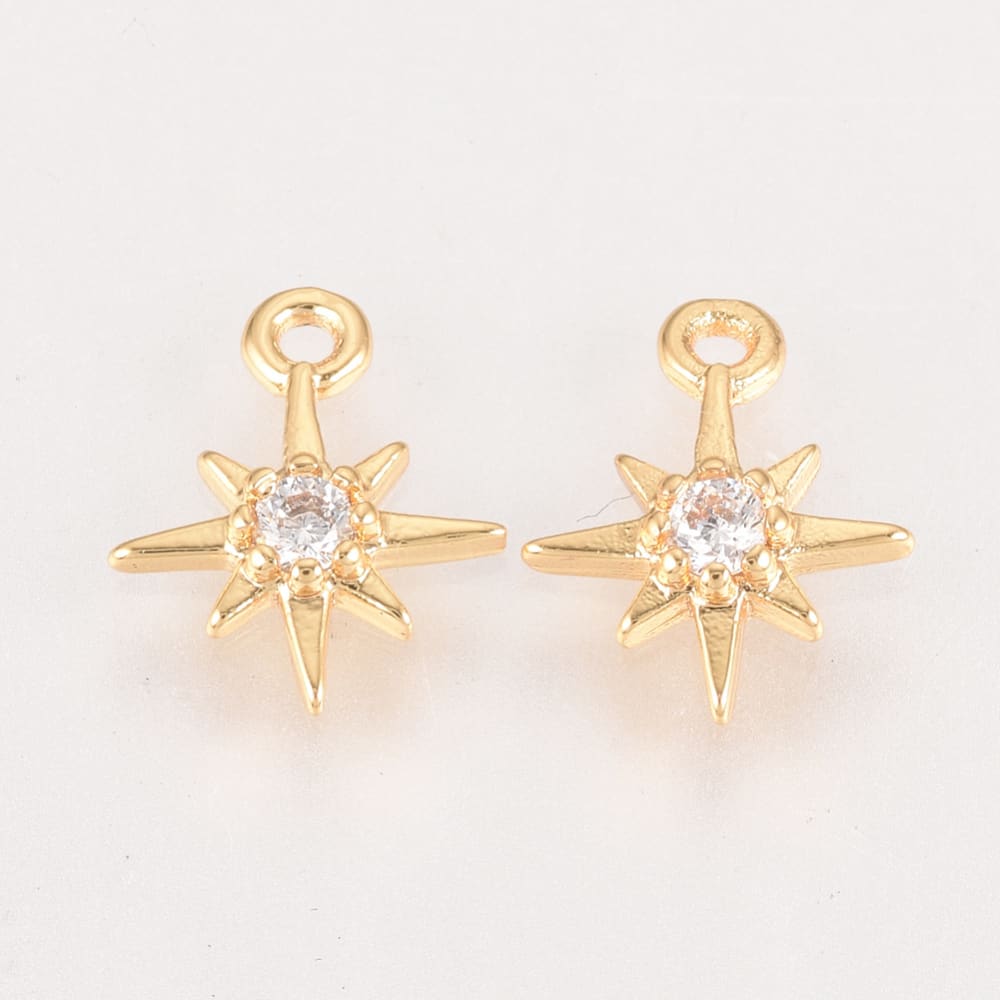 Dije mini estrella fugaz baño de oro / unidad4