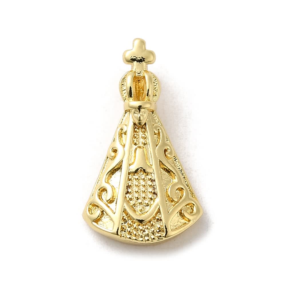 Dije colgante virgen del valle 20 mm baño oro / unidad1