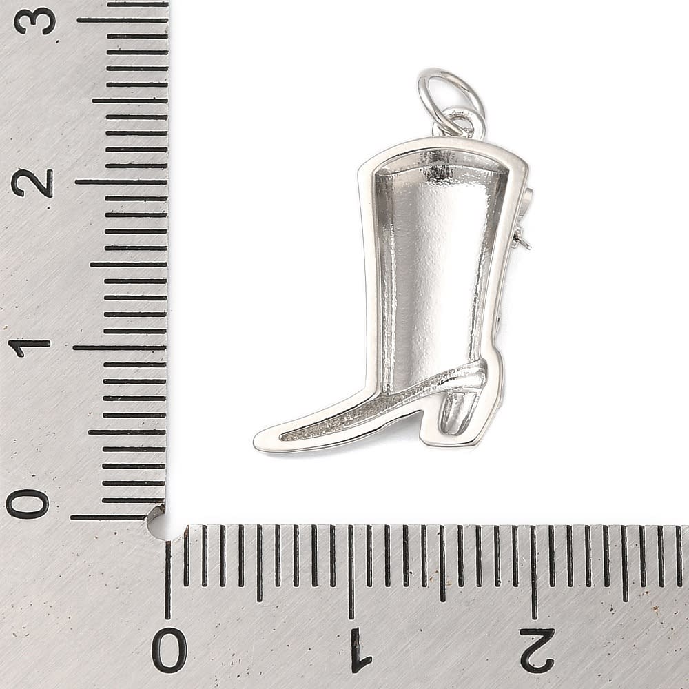 Dije colgante bota de vaquero vaquera cowboy baño de oro platino / unidad6