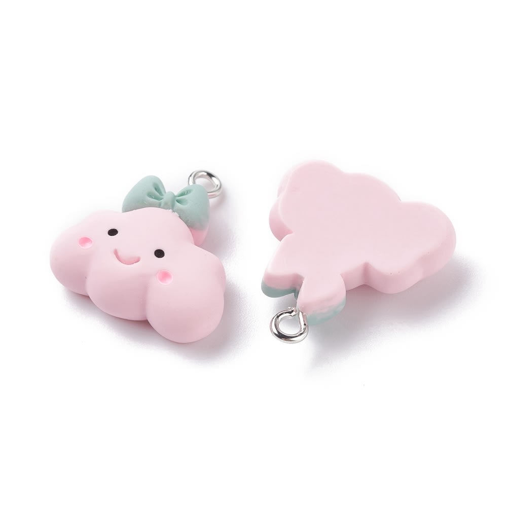 Dije colgante nube 24.5 mm resina / unidad3