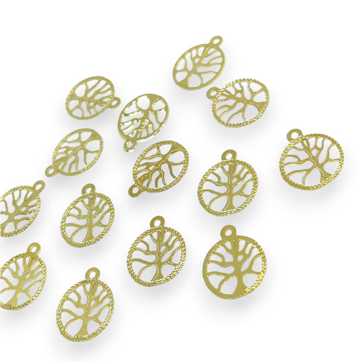 Mini dije árbol de la vida familia 10 mm gold-filled / unidad2