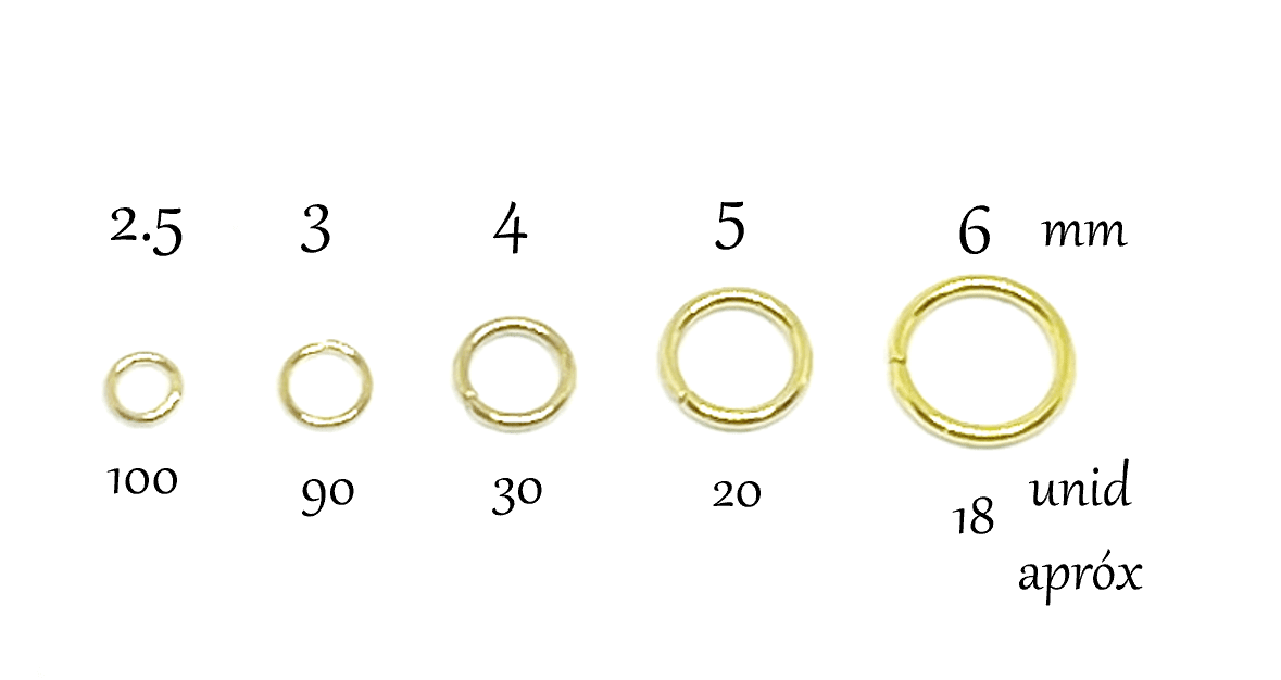Argollas de unión Acero dorado / gramo3