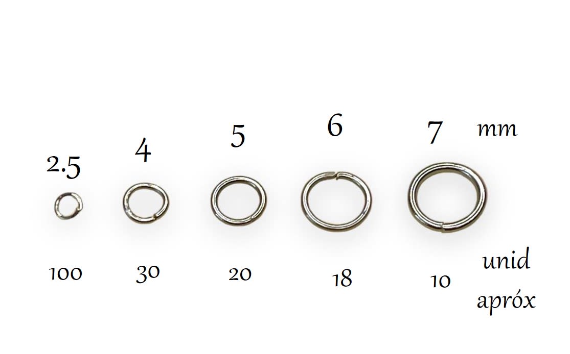 Argollas de unión Acero plateado / gramo2