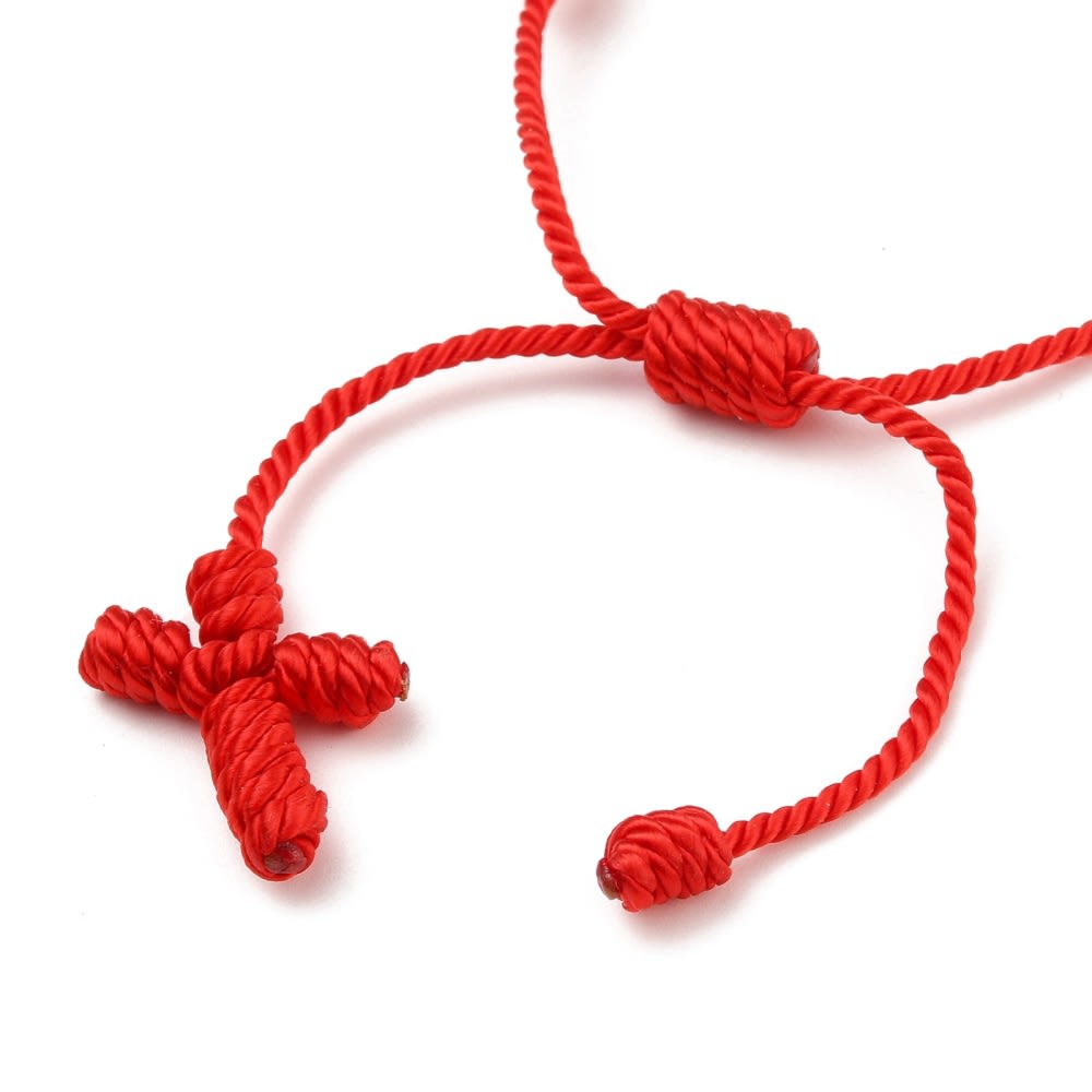 Pulsera ajustable protección 7 nudos hilo rojo3