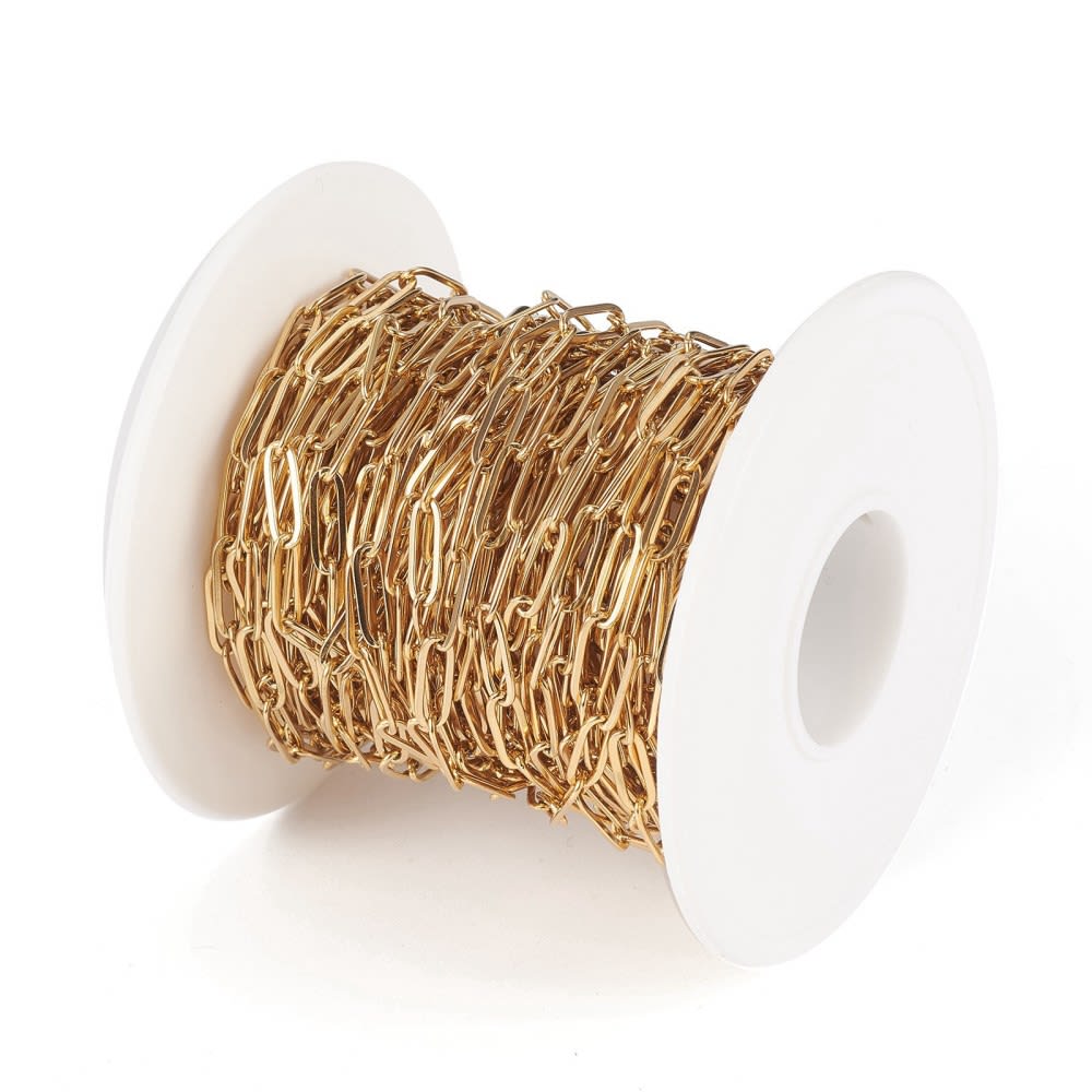 Cadena eslabón clip grande acero / metro4