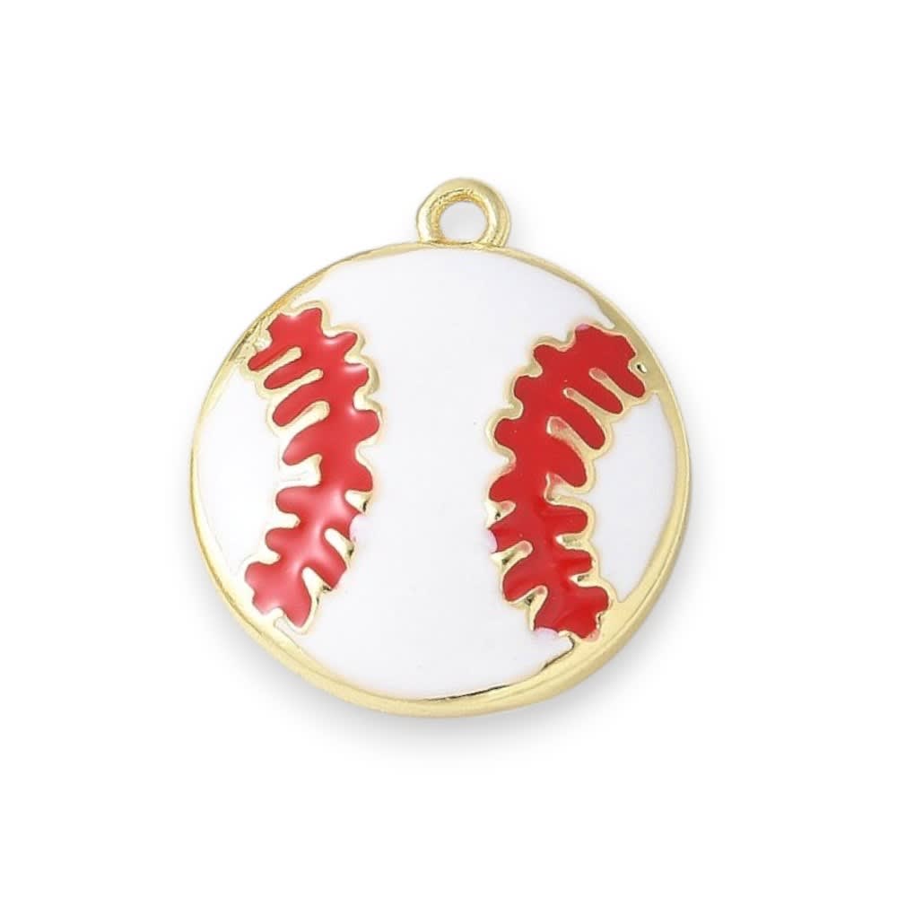 Dije colgante esmaltado deporte futbol béisbol básquet baño oro / unidad3