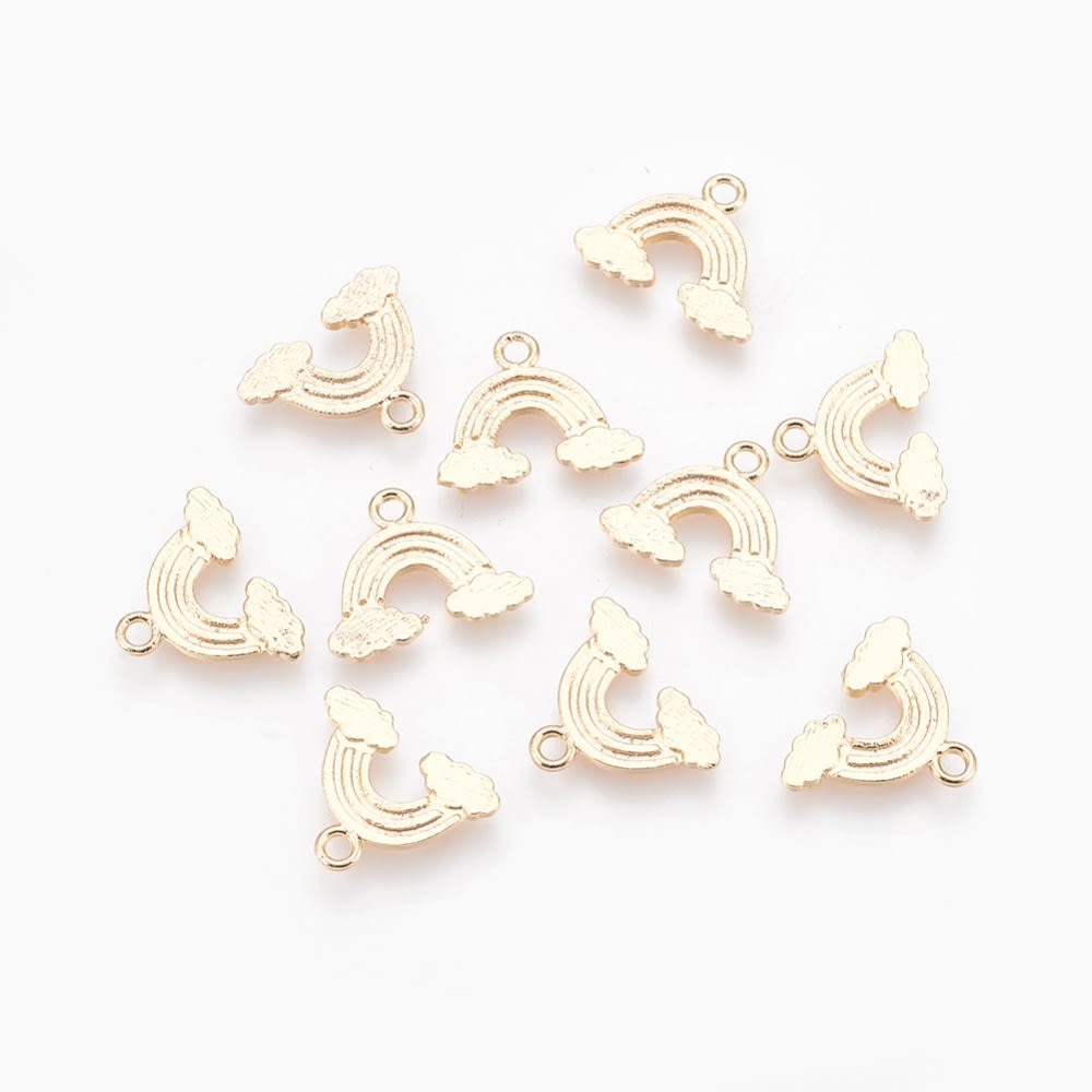 Dije colgante arco iris arcoiris dorado plateado / unidad4