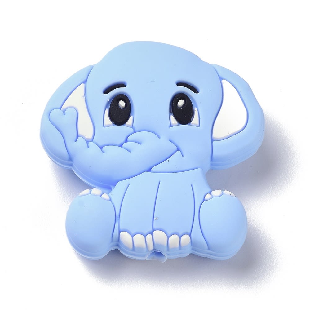Mordedor pasador silicona elefante bebé portachupete / unidad1