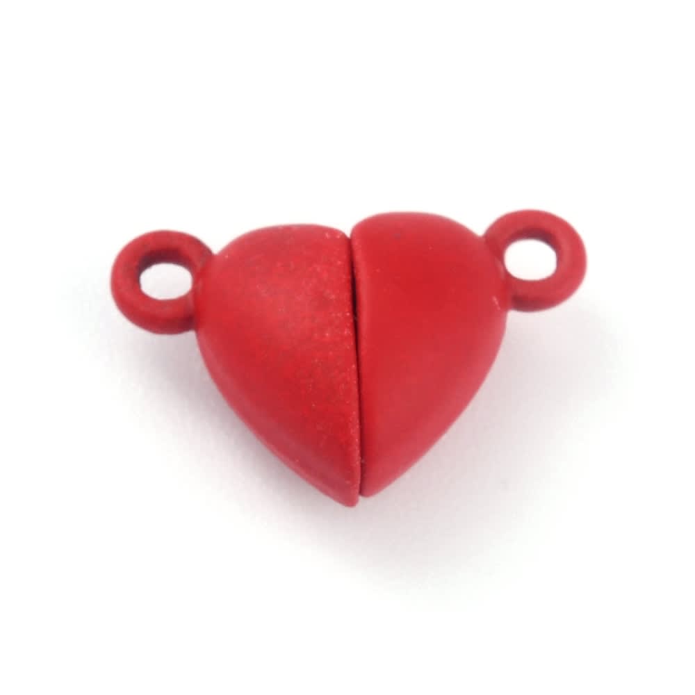 Broche corazón esmaltado magnético / set1