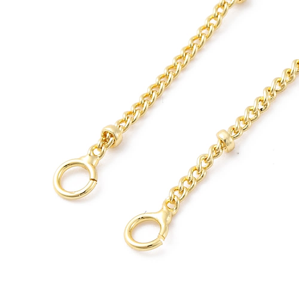 Cadena base para armar collar 45 cm baño oro platino / unidad2