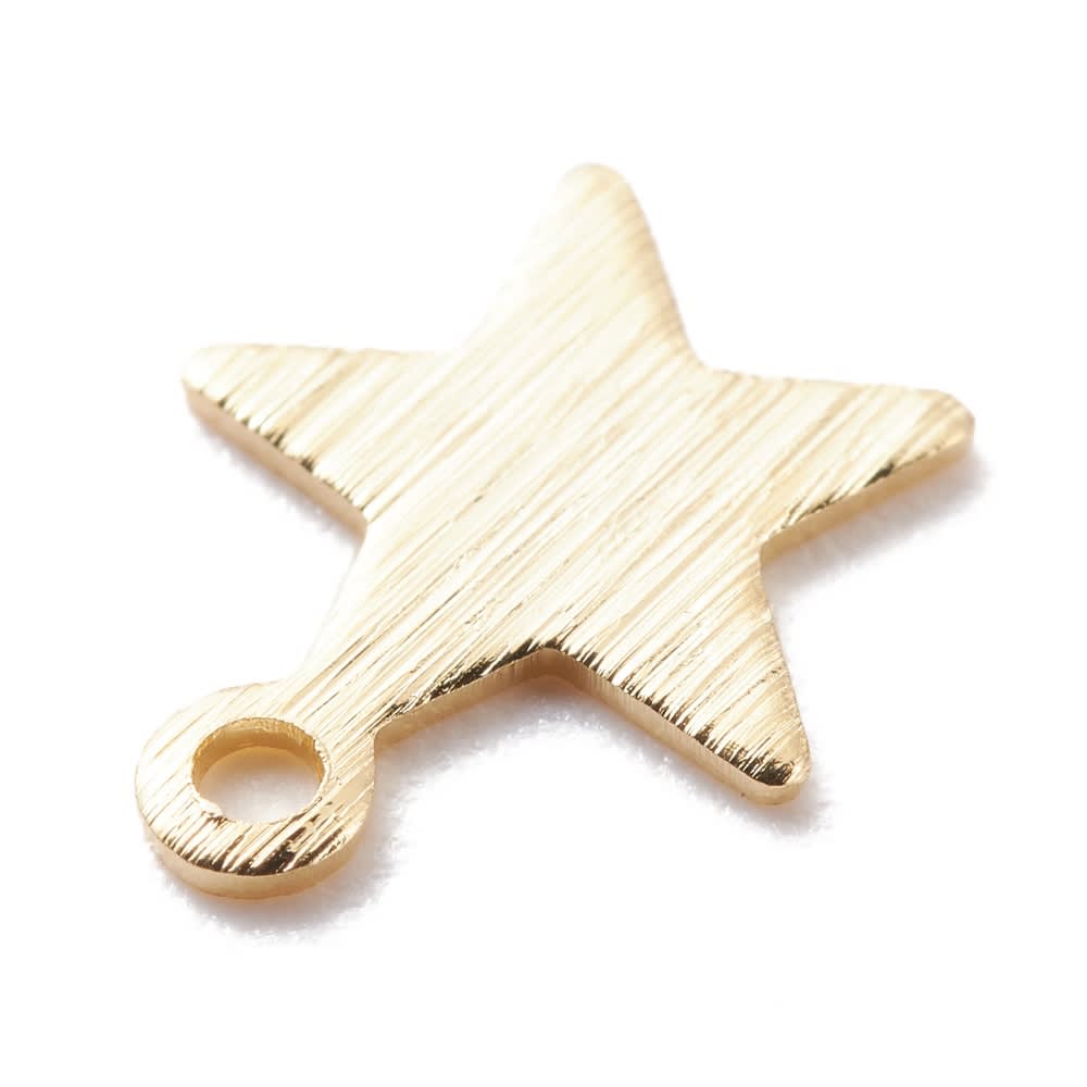 Dije colgante estrella 9 mm dorada plateada / unidad6