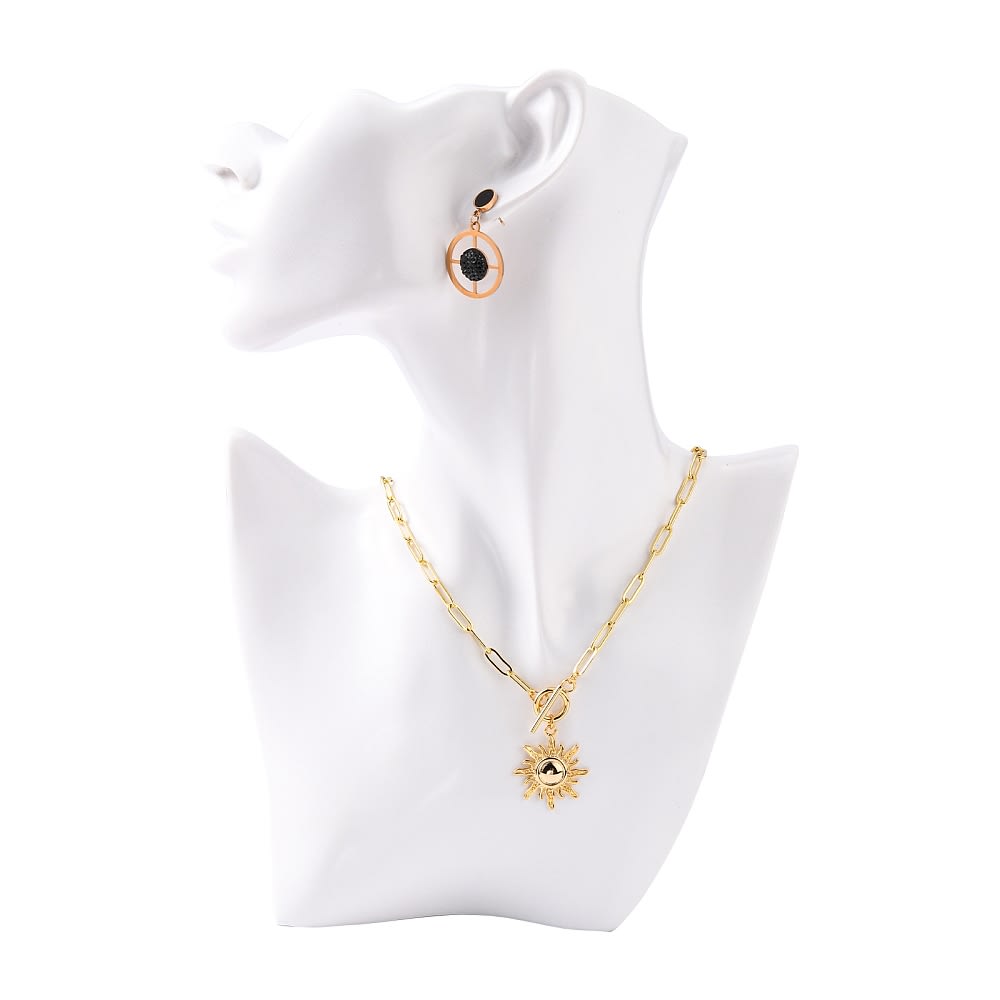 Exhibidor mostrario cuello busto de resina de alta gama / unidad4