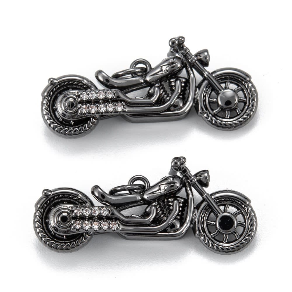 Dije colgante motocicleta moto chopper 28 mm zircón latón / unidad2