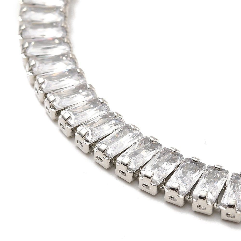 Collar elegante de zircón baño de platino / unidad2