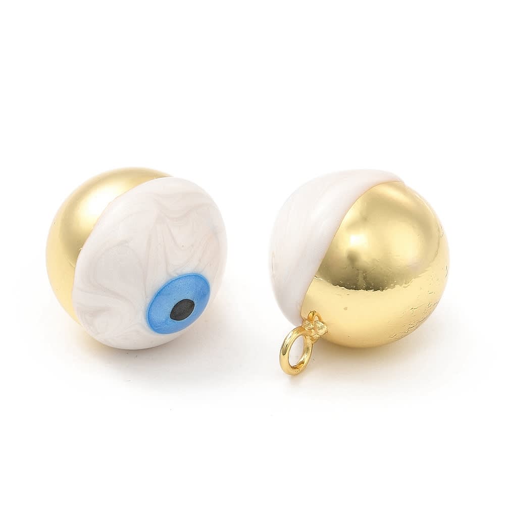 Dije colgante esmaltado esfera ojo turco protección / unidad3