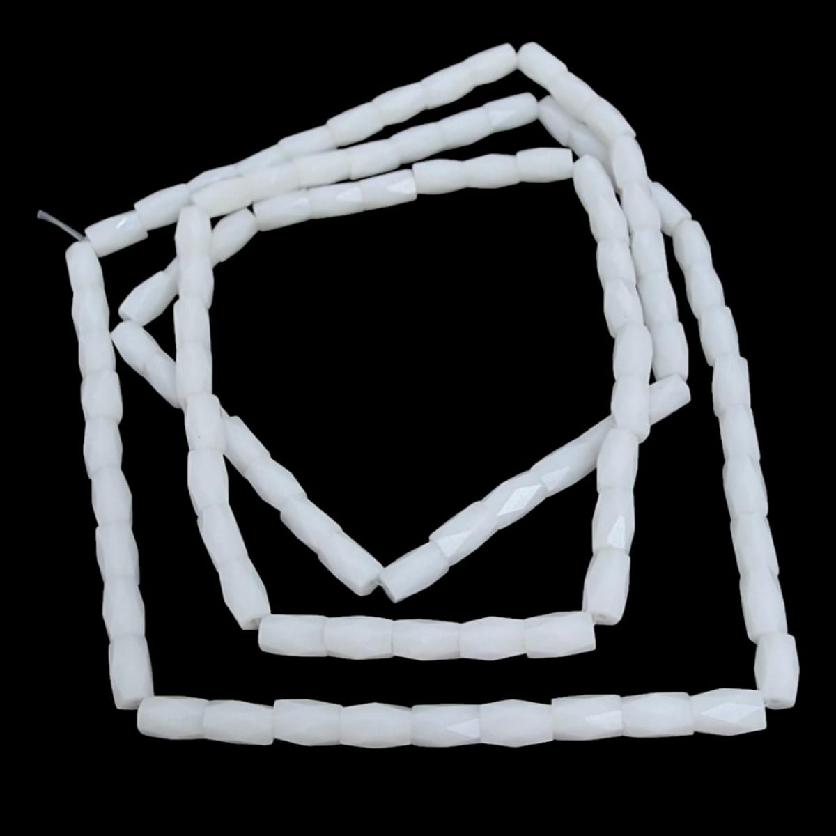 Sarta cristales 5x2 mm murano cilindro facetado unicolor / tira8